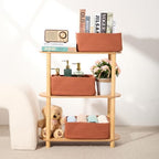 MiniArk Small Storage Baskets for Organizing | Closet Organizer Bins | Shelf Toy Basket | Woven Rope Baskets | Cube Decorative Box | Shallow Basket | 13x8.5x5.1” | 4 Packs Oxide Red - Image 6