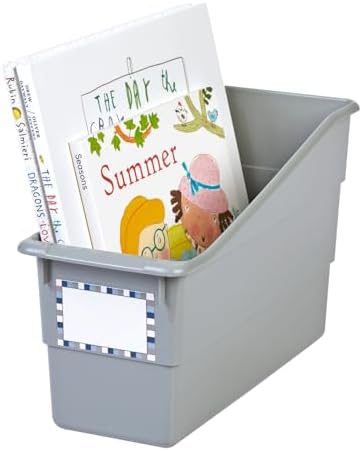 Really Good Stuff Durable Book & Binder Holder, 6-Pack, Pebble - Image 3
