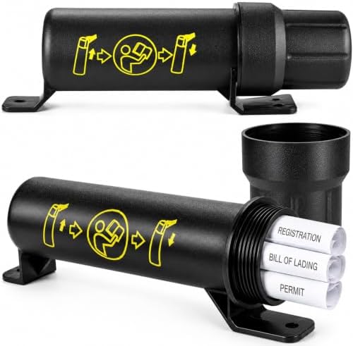 4 Pcs Truck Registration Document Holder Tube 3.5 Inch Diameter Waterproof Registration Holder for Semi Truck Trailer Fleet Vehicles Heavy Duty Storage Tube for Permits Insurance Papers by Unknown