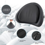Skechers Lumbar Pillow Premium Memory Foam,Double-Layer-Office Chair Cushion for Tailbone Pain Relief,Butt Pillow for Office Chair,Car seat Cushion,Long Sitting Office Workers,and Car Drivers,Black - Image 3