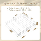 Briwooody Clear Acrylic Drawer Organizer Expandable,7 Compartments,Large - Image 2
