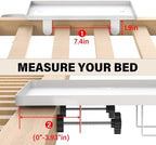 Bedside Shelf, Metal Shelf for Dorm Room Clip On Floating (White) - Image 2