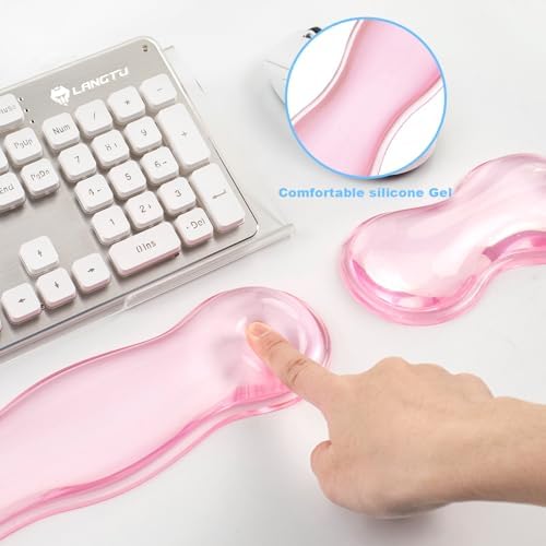 Acrylic Keyboard Stand with Gel Wrist Rest for Keyboard and Mouse Set - Image 2