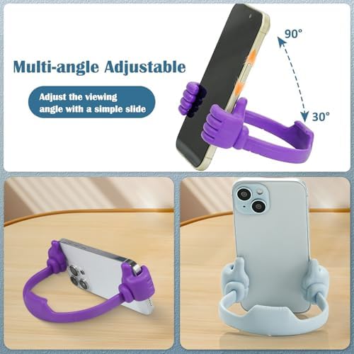 Honsky Cell Phone Tablet Stands (Pack of 5) Thumbs-up Cellphone Holder, Tablet Display Stand, Mobile Smartphone Mount Cradle for Desk Desktop - Universal, Multi-Angle, Cute, Multi-Colored - Image 4