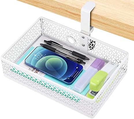 ROSYLINE Under Desk Storage Basket Hanging Drawer Tray, Clamp On Organizer by ROSYLINE