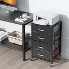 4-Drawers Metal Rolling Cart, Utility Storage Cart with Wheels - Image 2