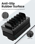 50W 6 Ports Multi Charger Station, USB Charging Dock for Multiple Devices - Image 6