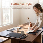 8 Sets Felt Dining Table Pads Set with Coasters and Cutlery Bags - Image 3