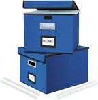 File Organizer Box with Lids, Collapsible File Folder Organizer by Huolewa
