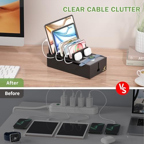 Pezin & Hulin Bamboo Cable Management Box, No Power Adapter -Black - Image 3