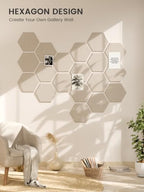 Fluxynara 8-Pack Hexagon Felt Bulletin Board Tiles, Oatmeal-1 - Image 7
