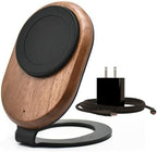 ARK Uno - Solid Wood MagSafe Stand Magnetic Wireless Charging Station w/Adapter & USB to USB C15W Wireless Charger. for iPhone 12-17 & Some Samsung. Home, Office, Kitchen,Best Mens Gifts! by ARKHomeOffice