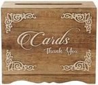 Wooden wedding Card Box with Lock - Elegant Graduation Decorations & Greeting Card Organizer, Secure Keepsake Storage for Cards, Invitations & More, Stylish & Functional Design by ZYNTIX
