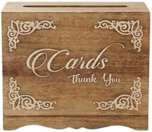 Wooden wedding Card Box with Lock - Elegant Graduation Decorations & Greeting Card Organizer, Secure Keepsake Storage for Cards, Invitations & More, Stylish & Functional Design by ZYNTIX