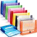 CUTHOLLOW Plastic Expandable File Organizer Folder, with Elastic Cord(No Divider), 9Pcs Waterproof Transparent Document Holder Storage for Receipt/Paper/Bill/Taxes/Letter, for School Office Home by CUTHOLLOW