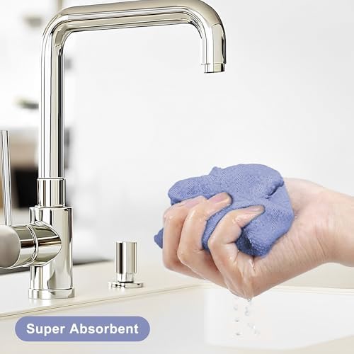 LIVOS Microfiber Cleaning Cloth Roll - 80 Pack, Reusable Paper Towels, Microfiber Towels for Cars, Super Absorbent Lint Free Cleaning Rags for House, Kitchen, Window-Light Purple, 11.5"x11.5" - Image 6