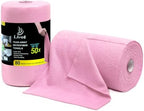 LIVOS Microfiber Cleaning Cloth Roll - 80 Pack, Reusable Paper Towels Pink Tear Away, Microfiber Towels for Cars, Super Absorbent Lint Free Cleaning Rags for House, Kitchen, Window-11.5"x11.5" by LIVOS