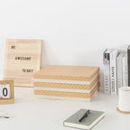 Soul & Lane - Letter Size Document Storage Boxes with Lids, Set of 3, Check - Image 2