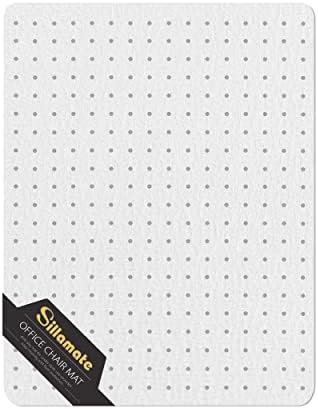 Plastic Office Chair Mat for Carpeted Floors, Heavy Duty Floor Mat,Eco-Friendly Series Studded Carpet Desk Chair Mats-36'' x 48'' (36 inches X 48 inches- NO Lip) by Sillamate