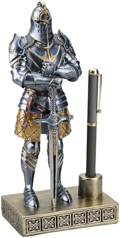 King's Guard Knight Pen Stand Desk Organizers for Desk Blue - Image 3