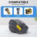 1 Pack Compatible with Brady M21-187-C-342-YL Tubing, Black/Yellow, .33x6.8 - Image 2