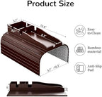 Korser Couch Armrest Table, Sofa Arm Tray with Removable Cup Holder, 2 in 1 Anti-Slip Armrest Tray Table for Couch, Bamboo Foldable Couch Cup Holder for Drinks Snacks Phone Remote Control - Image 3