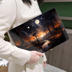 MEEgoodo for MacBook Air 13.3 inch Case 2021 2020 2019 2018 A2337 M1 A2179 A1932, Laptop Shell for MacBook Air M1 with Keyboard Webcam Cover & Trackpad Film & Type C Adapter,Fantasy Night Landscape - Image 6