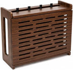 Jacob & Lane Decorative WiFi Box Hider - Bamboo Router and Modem Storage - Wall Mountable Wooden Shelf to Hide Router Modem Box with Cable Management (Up to 11" Tall) (Espresso) by Unknown