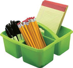 Teacher Created Resources Lime Portable Plastic Storage Caddy 6-Pack for Classrooms, Kids Room, and Office Organization, 3 Compartment - Image 3