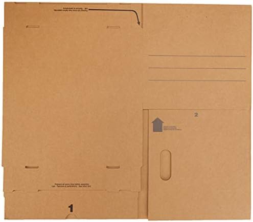 Amazon Basics Moving and Storage Boxes with Handles and Lift-Off Lids, Medium, 19" x 14.5" x 15.5", Brown, 10-Pack - Image 5