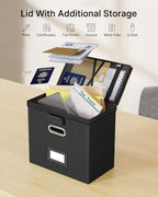Oterri Lockable File Box Small 2-Pack Hanging Organizer for Letter-Size - Image 5