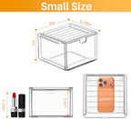 caktraie 6-Pack Stackable Acrylic Storage Drawers, Small - Image 3