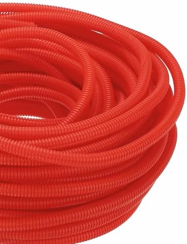 DMiotech 100ft Wire Loom Split Tubing 3/8 Inch(9.5mm) ID Red by DMiotech