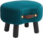 Foot Stools Small, Ottomon with Handle, Velvet Footrest Ottoman by Leesingdo