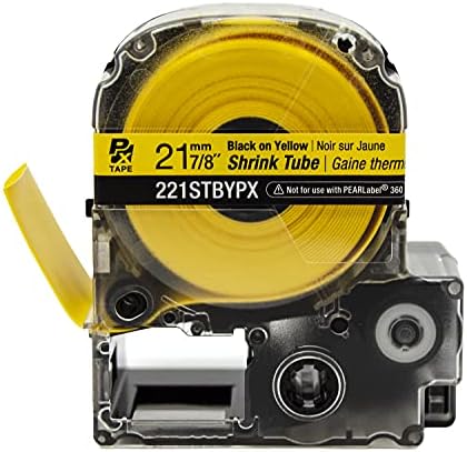 Epson LABELWORKS 221STBYPX Shrink Tube - Black on Yellow - 21mm, AWG 0000-1 - Image 5