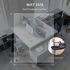 SALLOUS Office Chair Mat for Hard Floors, 63" x 51" Large Chair Mat for Hardwood Floors, Slip Resistant Floor Protector Desk Mat for Home, Waterproof Vinyl Floor Mat for Gaming Chairs (Clear) - Image 2