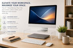 Azar 515360 Acrylic Monitor Stand Riser – Made in USA Laptop stand and Monitor Riser Acrylic Monitor Stand Riser Clear Laptop Stand for Desk Ergonomic Display Riser, Clear (21-Inch-Luxury Handcrafted) - Image 6