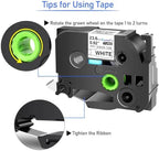USUPERINK 10PK Compatible for Ptouch HSe-251 HSe251 HS-251 HS251 Black on White 23.6mm 0.92'' Heat Shrink Tubing for Wire Cable for PT-P710BTPT-P750WPT-P750WVP Label Maker Tape - Image 3