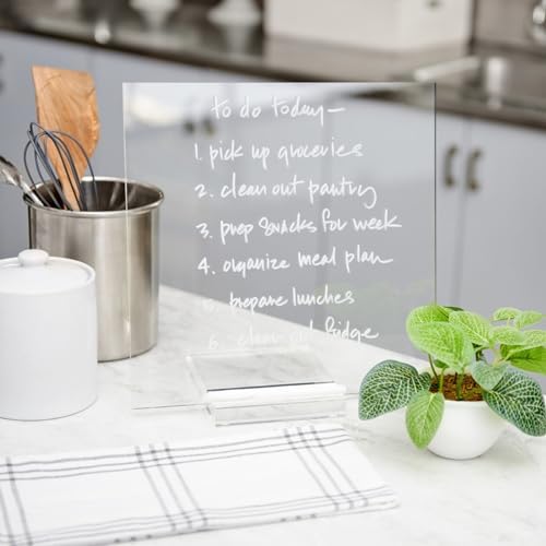 russell+hazel Acrylic Dry Erase Board with Stand, Clear - Image 6