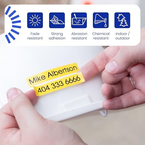 Brother Genuine P-Touch TZe Black Print on Yellow Label Tape (TZeS661), Strong Adhesive Laminated, ~1-1/2in x 26.2ft (36mm x 8m), for Select P-Touch Label Makers, Water-Resistant, Extra Strength - Image 4