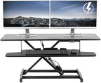 VIVO Black 42 inch Electric Desk Converter, DESK-VE42B by VIVO