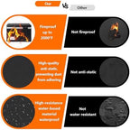 Fireproof Waterproof Document Box with Lock Collapsible Portable File Organizer Hard Shell Storage for Hanging Letter Legal Folders Home Office Safe Orange 15.7x11.2x10.2in - Image 4