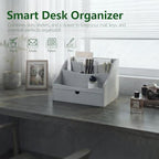 Rebee Vision Mail Organizer for Desk with Drawer Home & Office Decor, Gray - Image 3