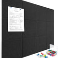 Cork Boards for Walls 48" x 36" Felt Board Alternative, 12 Pack Felt Wall Tiles Bulletin Board, Large Cork Board for Office Pin Board Tack Board Cork Boards by YOPCDJ