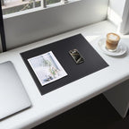 KINGFOM Desk Pad & Mat 24" x 18" Protector Large Mouse Pad PU Leather for Desktops and Laptops (Black) - Image 4
