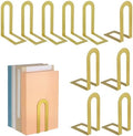 Chunful 10 Pcs Gold Metal BookEnds Shelves, 5.5 x 3.75 x 2.25 in by Chunful