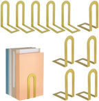 Chunful 10 Pcs Gold Metal BookEnds Shelves, 5.5 x 3.75 x 2.25 in by Chunful
