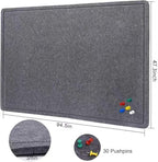 Extra Large Bulletin Board 96" x 48", Felt Pin Board, Dark Gray - Image 3