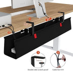 Univivi No Drill Under Desk Cable Management Tray, 36 inch Cable Management - Image 3