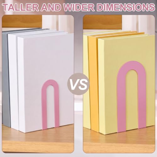 Chunful 24 Pcs Pink Metal BookEnds Shelves, 7.5 x 5.75 x 3.5 in - Image 4